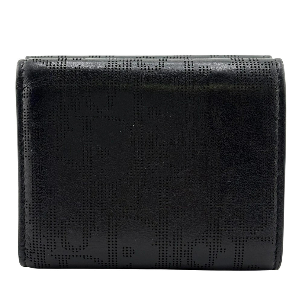 Christian Dior Oblique Galaxy Compact Wallet Tri fold wallet Billfold Black - Picture 4 of 4
